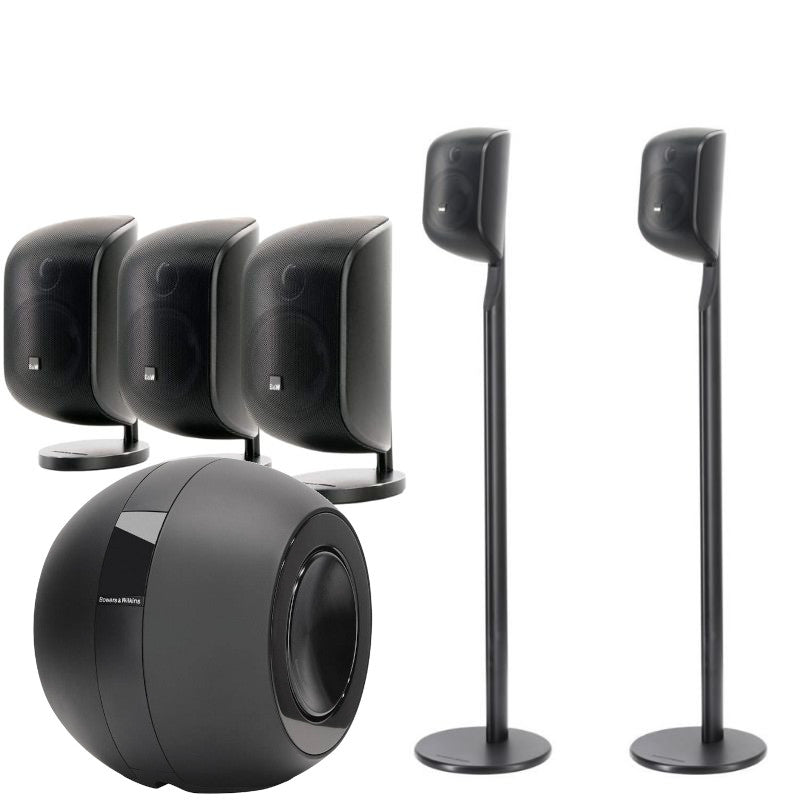 Bowers & Wilkins M1 hangfalszett PV1D mélysugárzóval, fekete, BESZÁMÍTOTT