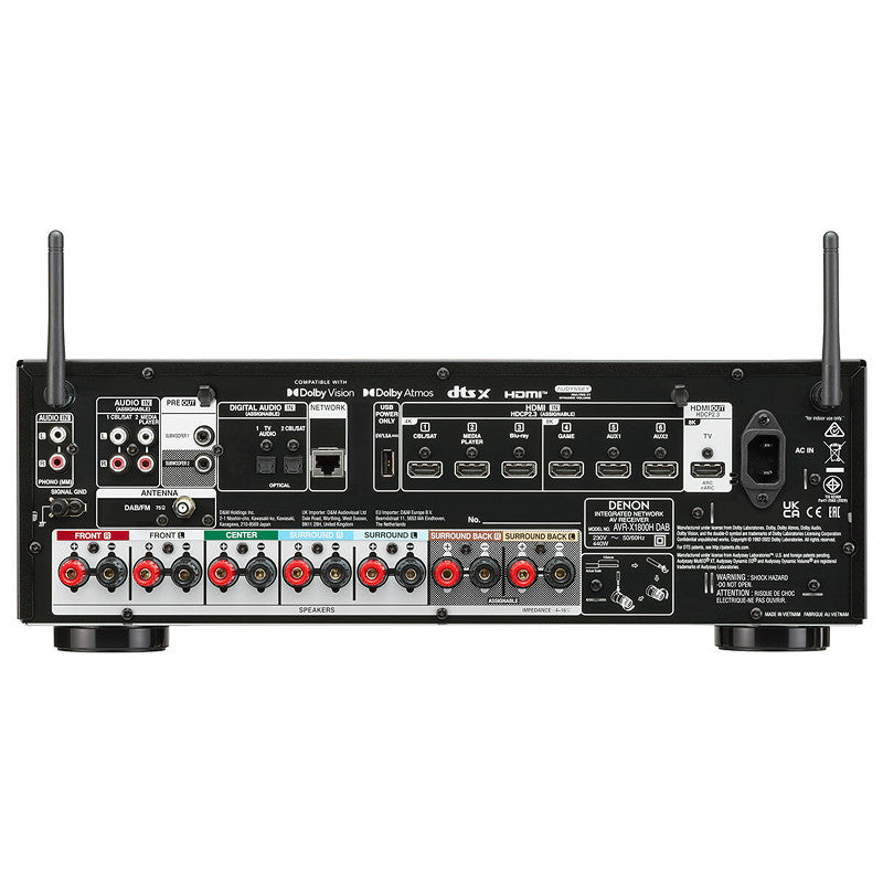 Denon AVR-X1800H DAB házimozi erősítő - 2