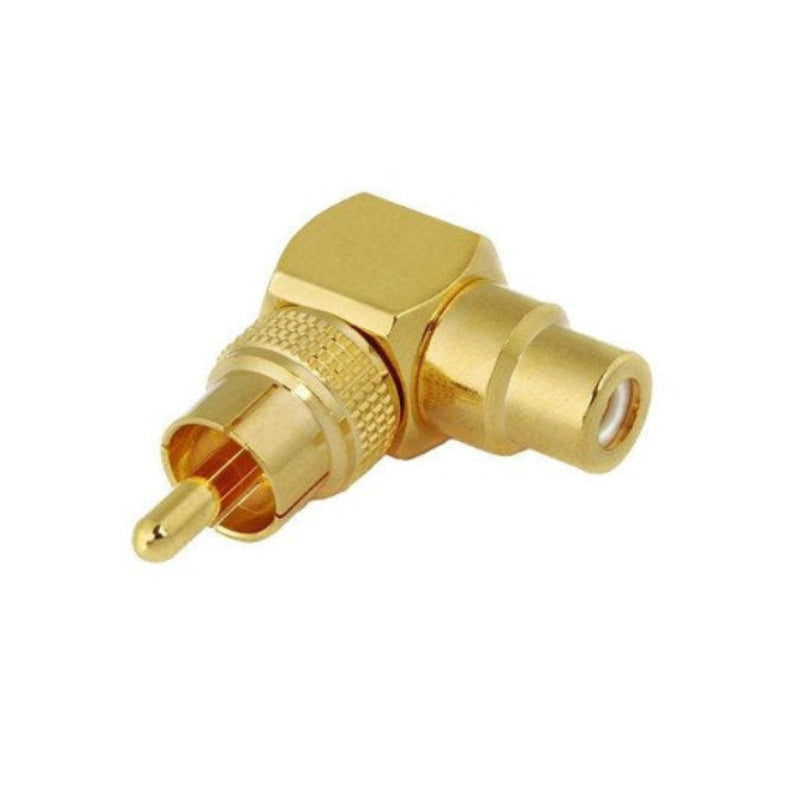 ExpertLine RP-57G Derékszögű aranyozott RCA toldó.