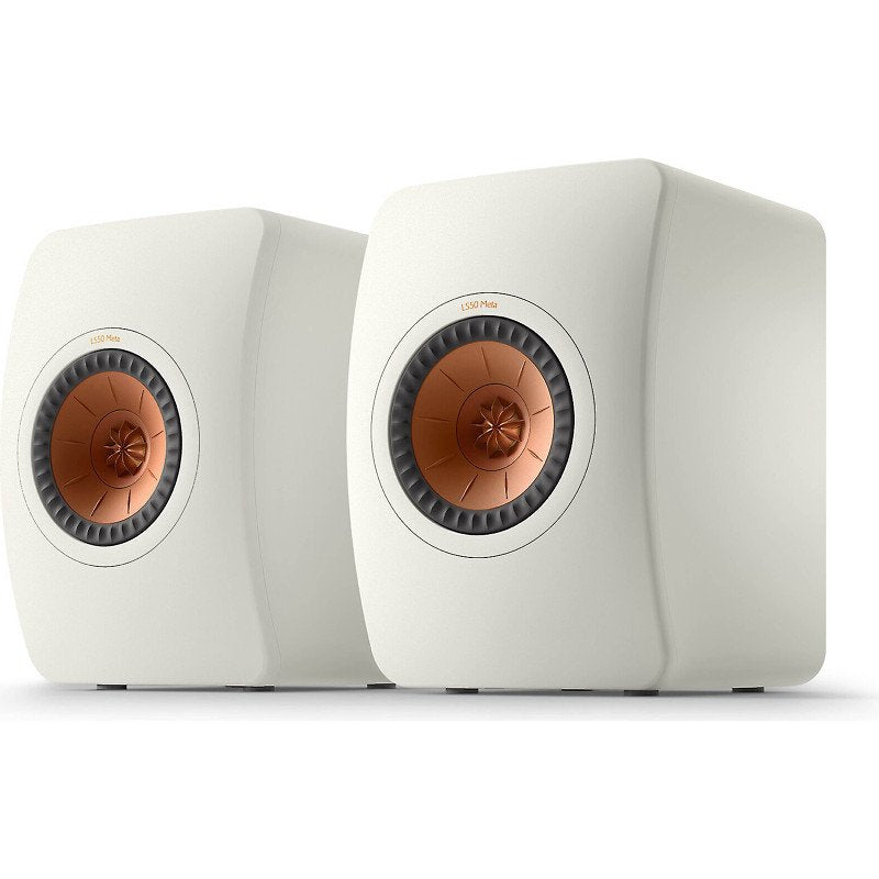 KEF LS50 Meta, állványos hangfal, fehér színben