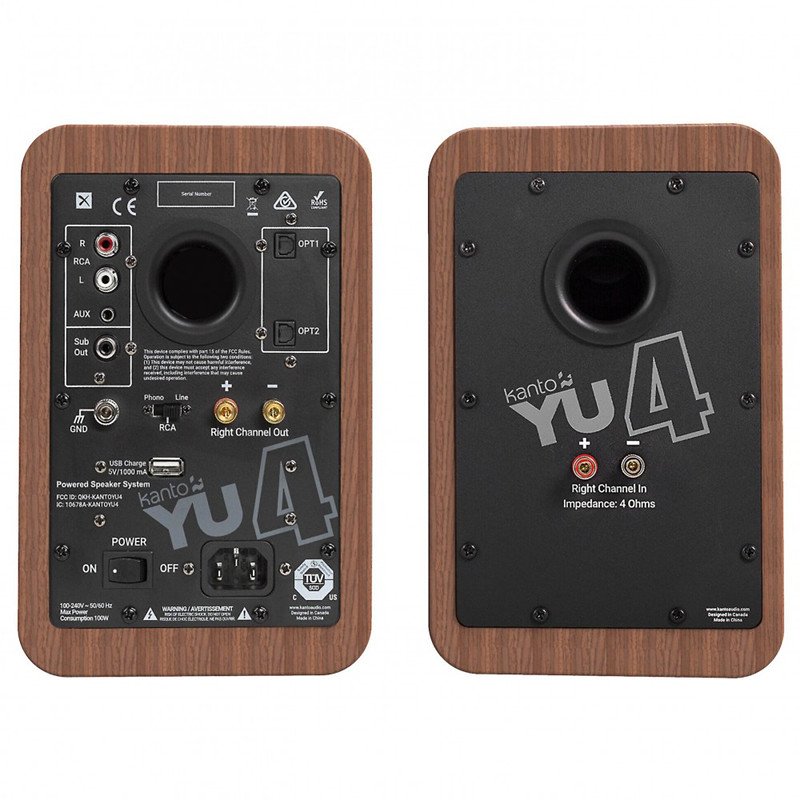 Kanto Audio YU4 Aktív Bluetooth hangfal , dió - 2