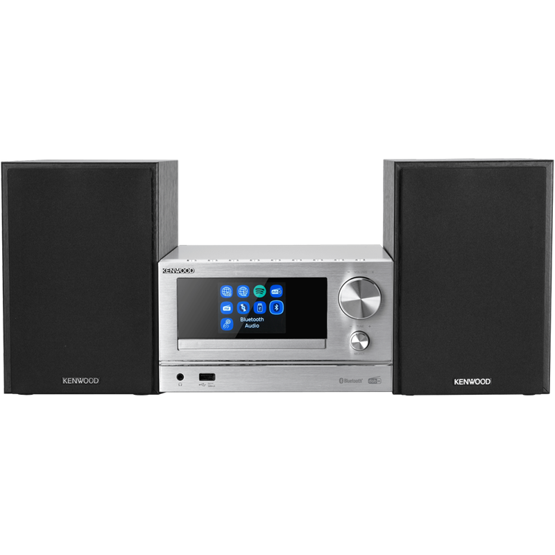 Kenwood M-7000S-S Mini hifi rendszer okos funkciókkal, ezüst színben