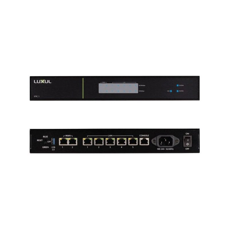 Luxul ABR5000E AV EPIC5 Dual-WAN VPN FULL Gb Router RM