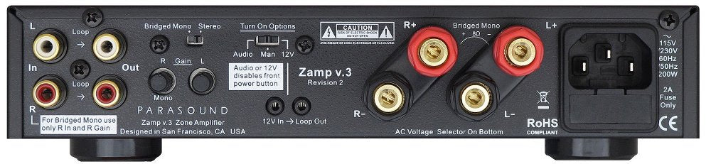 Parasound Zamp v.3 fél rack szélességű sztereó végfok - 2