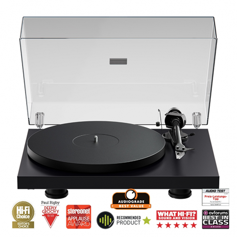 Pro-Ject Debut EVO 2 audiofil lemezjátszó, selyemfényű fekete