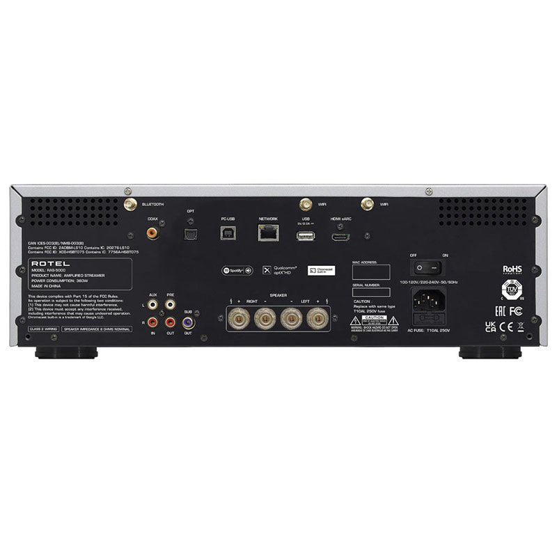 Rotel RAS-5000 hálózati streamer és integrált erősítő, fekete - 3