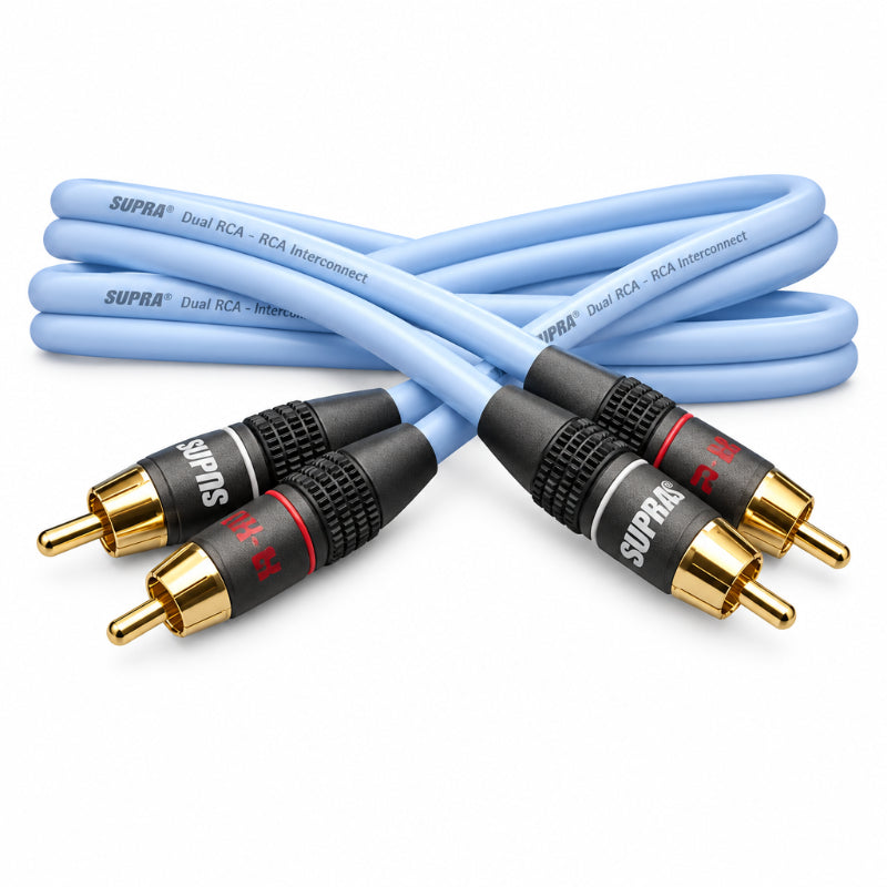 Supra Dual RCA-RCA analóg összekötő kábel 1m