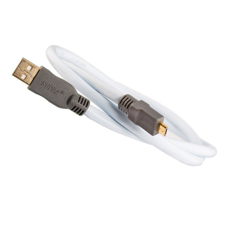 Supra Blue USB A – USB Micro B 2.0 összekötő kábel 1m