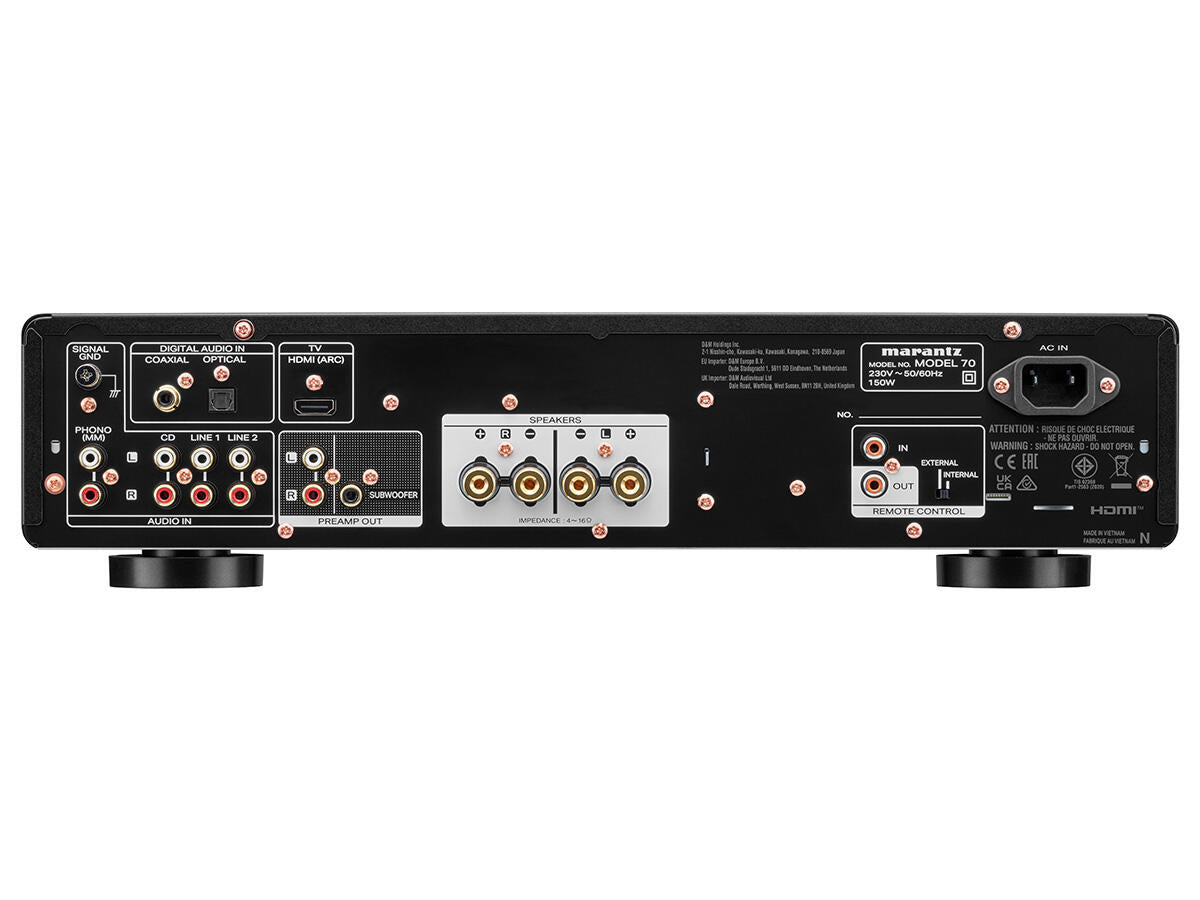 Marantz Model 70 integrált sztereó erősítő, fekete, oldalról