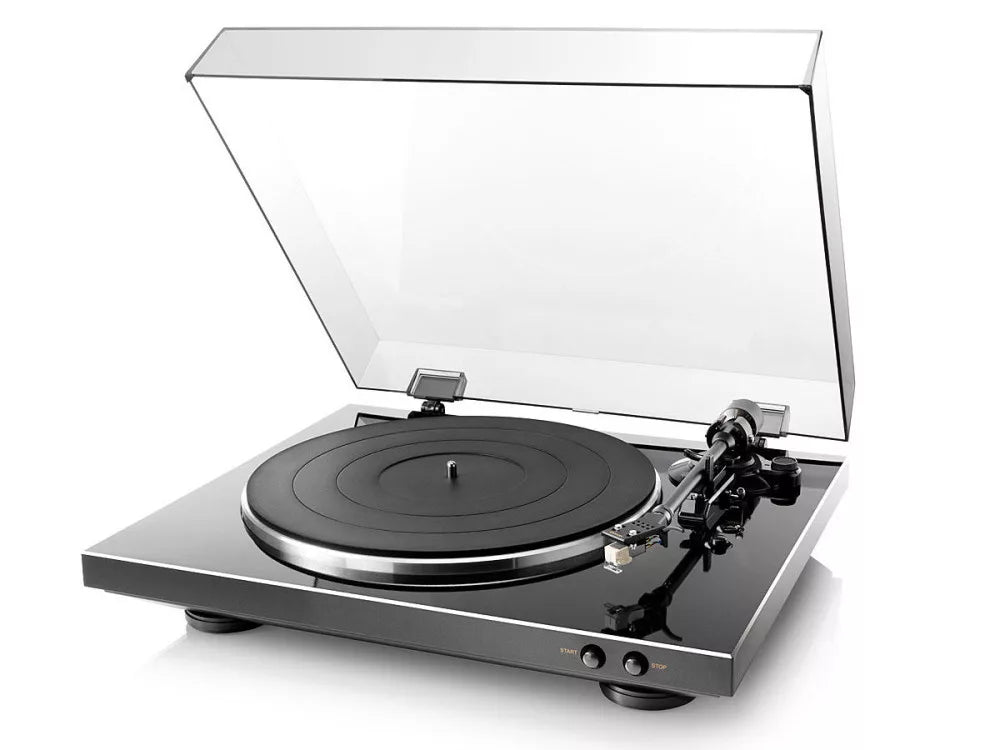 Denon DP-300F analóg lemezjátszó, fekete színben