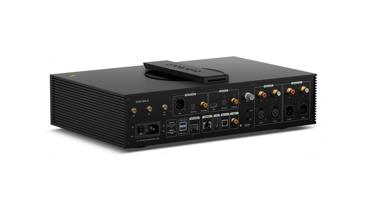 Eversolo DMP-A8 Master Edition Gen 2 streamer és CD-lejátszó, hátlap a csatlakozókkal