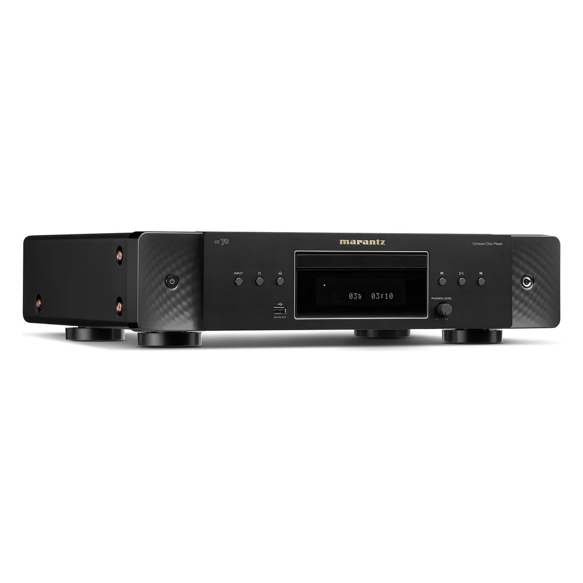 Marantz CD 70 CD-lejátszó, fekete oldalnézet