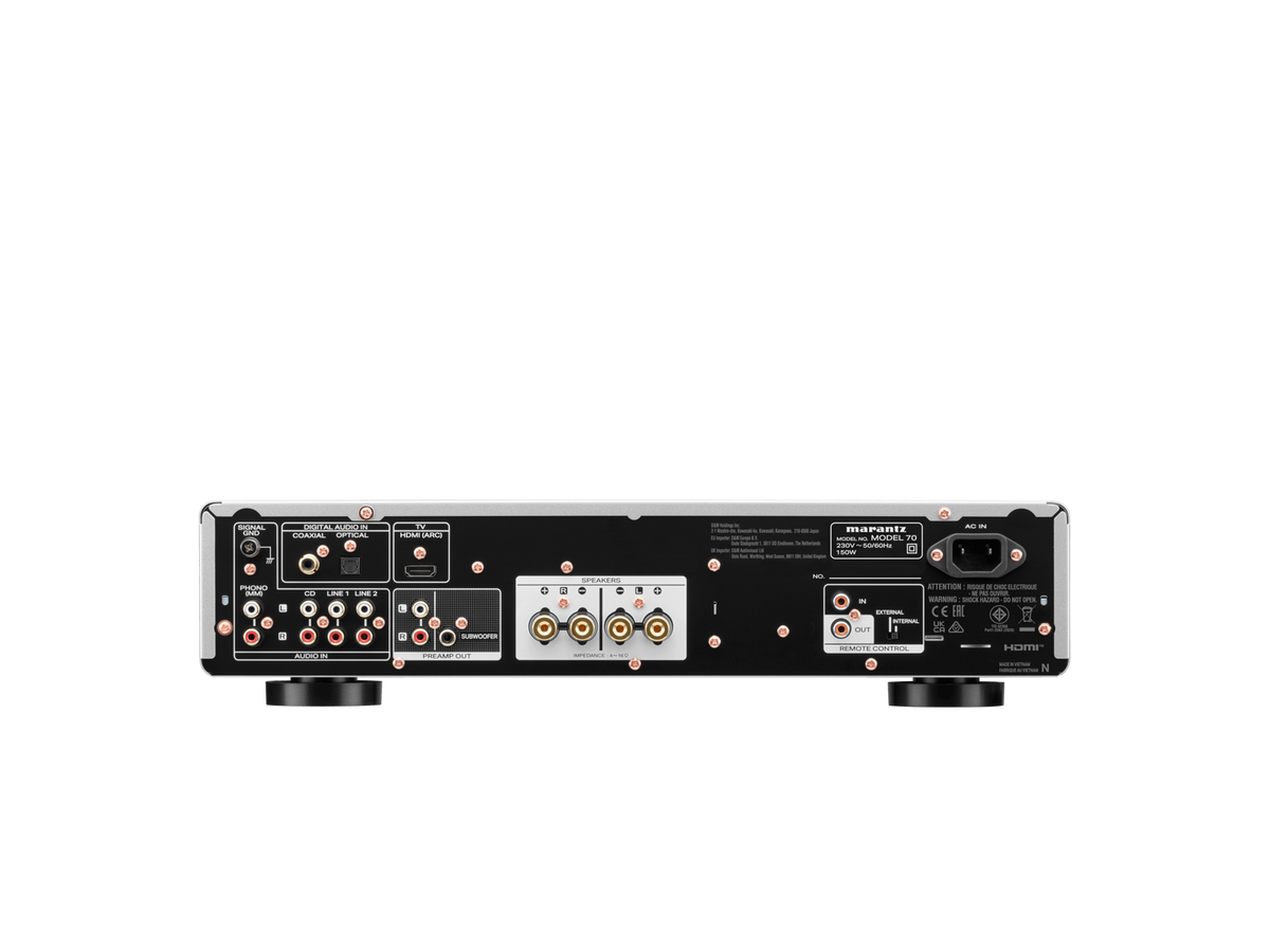 Marantz Model 70 integrált sztereó erősítő, Marantz Champagne, hátulról