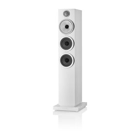 Bowers & Wilkins 704 S3 álló hangfal,fehér színben.