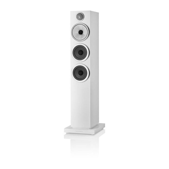 Bowers & Wilkins 704 S3 álló hangfal,fehér színben.