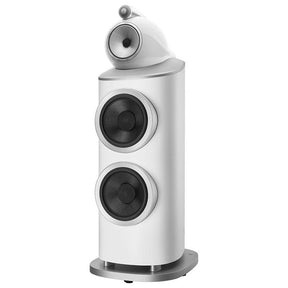 Bowers & Wilkins 801 D4 álló hangfal, magasfényű fehér színben.
