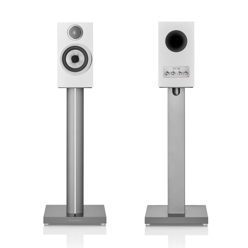 Bowers & Wilkins 707 S3  állványos hangfal, fehér színben.