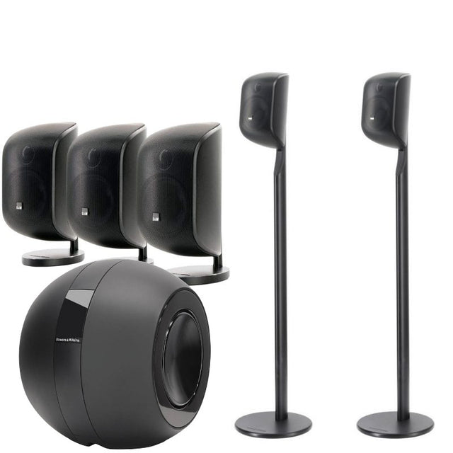 Bowers & Wilkins M1 hangfalszett PV1D mélysugárzóval, fekete, BESZÁMÍTOTT