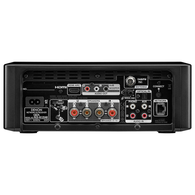DENON RCDN-12 DAB mini hifi, CD, hálózati lejátszó,fekete - 2