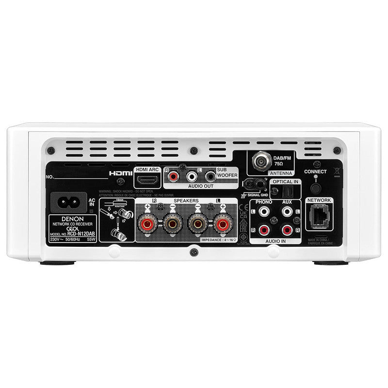 DENON RCDN-12 DAB mini hifi, CD, hálózati lejátszó,fehér - 2