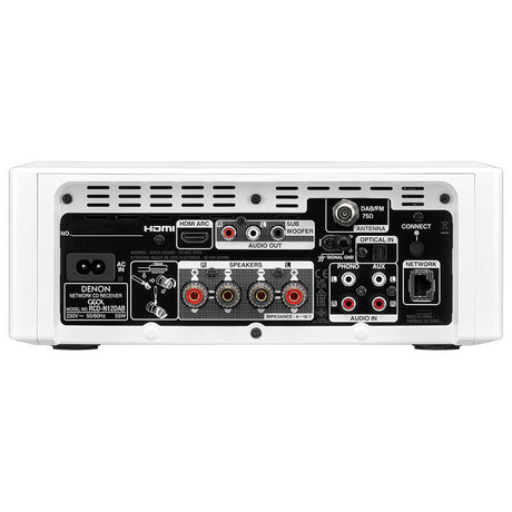 DENON RCDN-12 DAB mini hifi, CD, hálózati lejátszó,fehér - 2