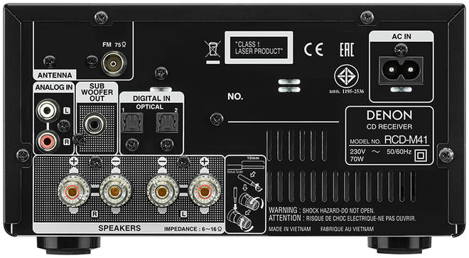 Denon RCD-M41 mini hifi ezüst színben - 3