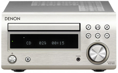 Denon RCD-M41 mini hifi ezüst színben