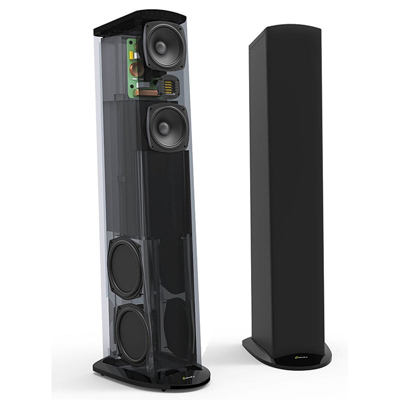 GoldenEar Triton Five álló hangfal, lakk fekete