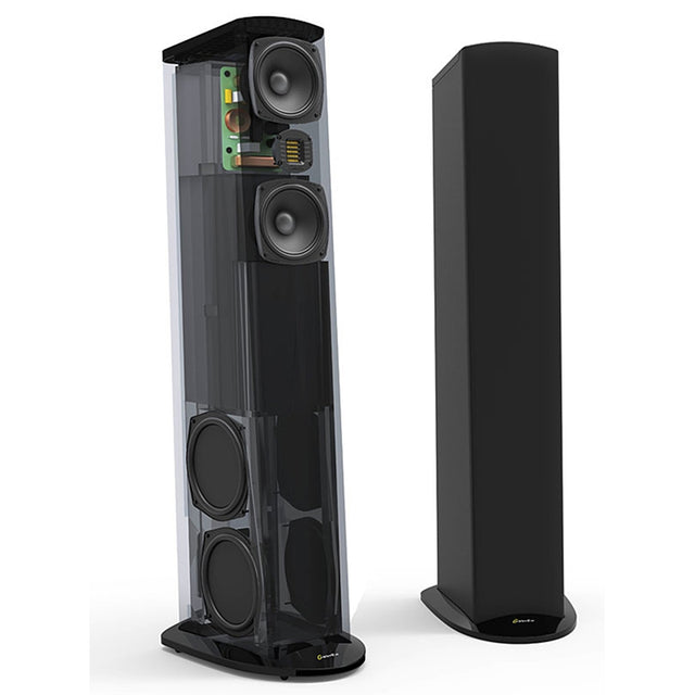 GoldenEar Triton Five álló hangfal, lakk fekete