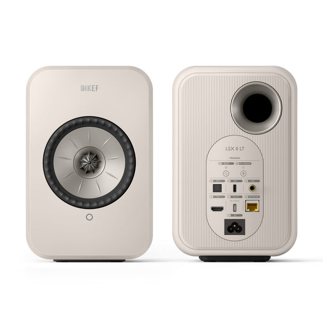 KEF LSX II LT wireless aktív állványos hangfal, kőfehér