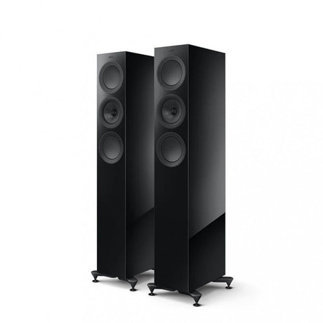 KEF R5 Meta álló hangfal, lakk feket
