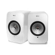 KEF LSX II wireless, aktív állványos hangfal, fehér színben