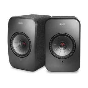 KEF LSX II wireless, aktív állványos hangfal fekete színben