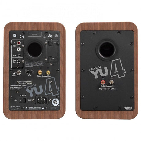 Kanto Audio YU4 Aktív Bluetooth hangfal , dió - 2
