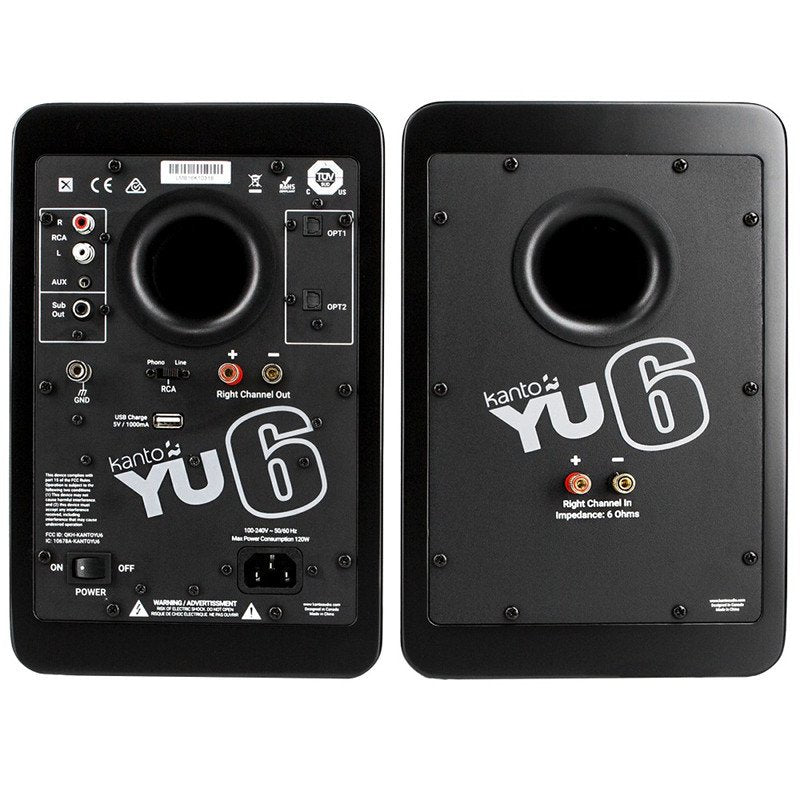 Kanto Audio YU6 aktív hangfal, matt fekete - 2