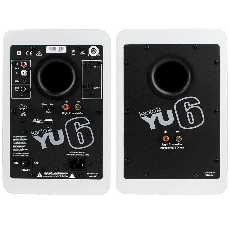 Kanto Audio YU6 aktív hangfal, matt fehér - 2