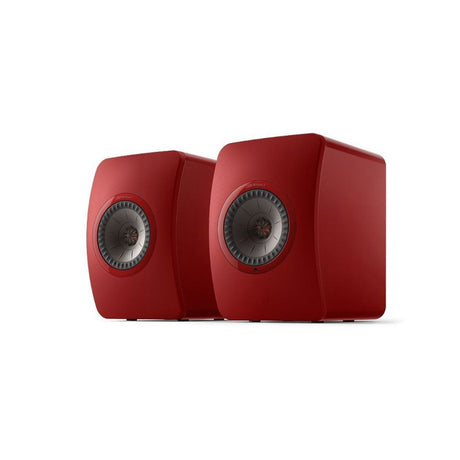 KEF LS50 Wireless II aktív hangfal piros színben