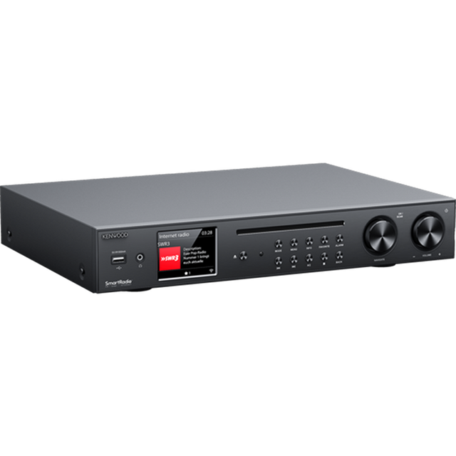 Kenwood KRW-8000SCD-B Mini hifi rendszer okos funkciókkal, fekete színben
