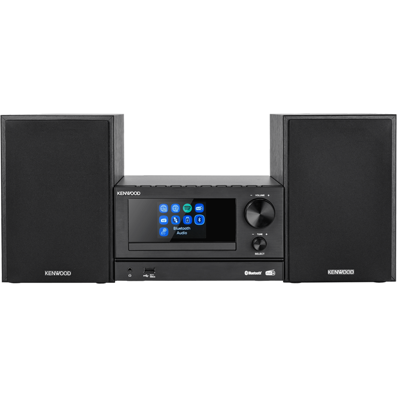 Kenwood M-7000S-S Mini hifi rendszer okos funkciókkal, fekete színben