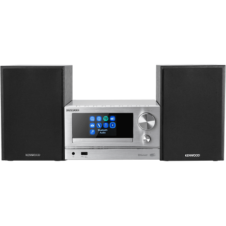 Kenwood M-7000S-S Mini hifi rendszer okos funkciókkal, ezüst színben