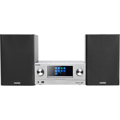 Kenwood M-9000S-S Mini hifi rendszer okos funkciókkal, ezüst színben