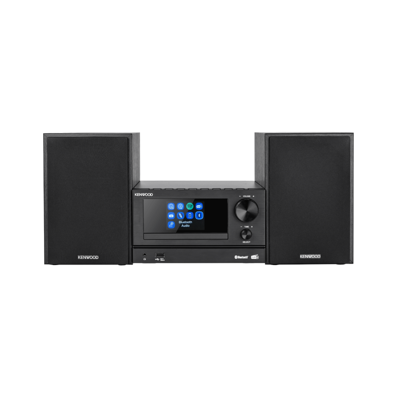 Kenwood M-7000S-S Mini hifi rendszer okos funkciókkal, fekete színben