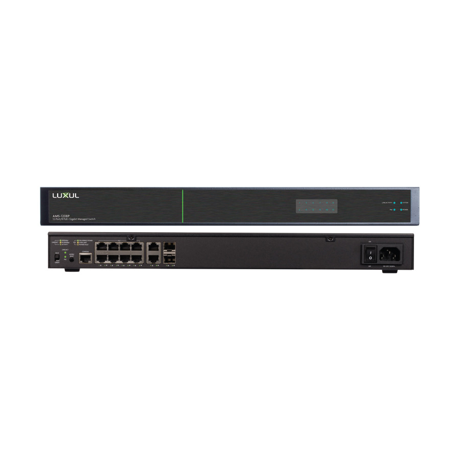 Luxul AMS1208PE AV menedzselhető switch