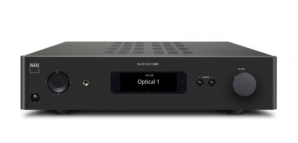 NAD C658 BluOs képes hálózati lejátszó, hybrid digitális sztereó előerősítő/DAC/fejhallgató erősítő