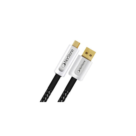 NorStone Jura USB A-B ezüstözött összekötő kábel  0,75m - 2