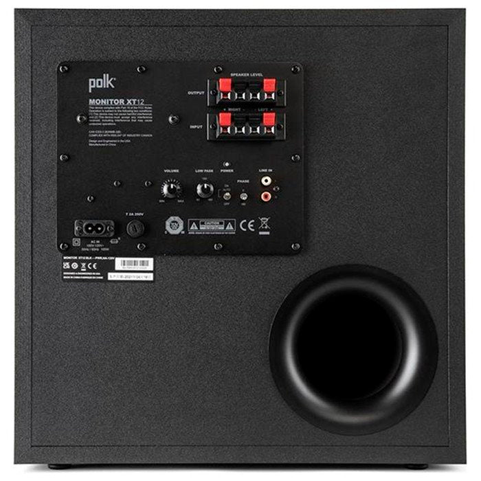 Polk Audio Monitor XT12 SUB mélyláda, fekete színben - 3