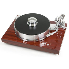 Pro-Ject Signature 10 analóg lemezjátszó, mahagóni színben.