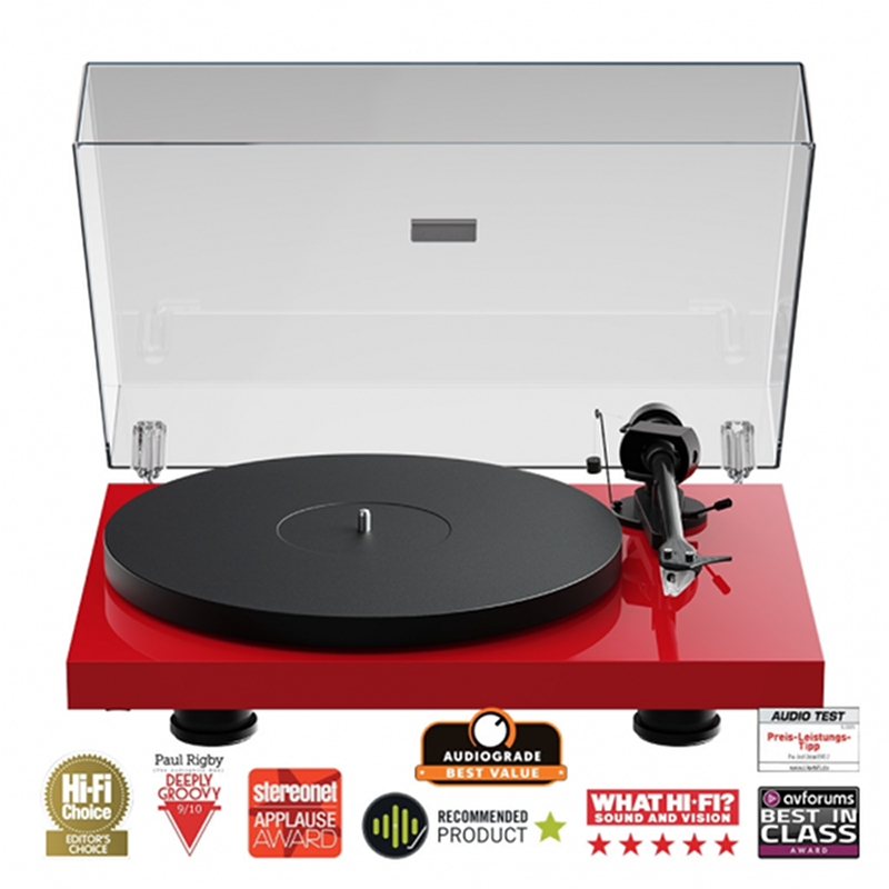 Pro-Ject Debut EVO 2  audiofil lemezjátszó, lakk piros