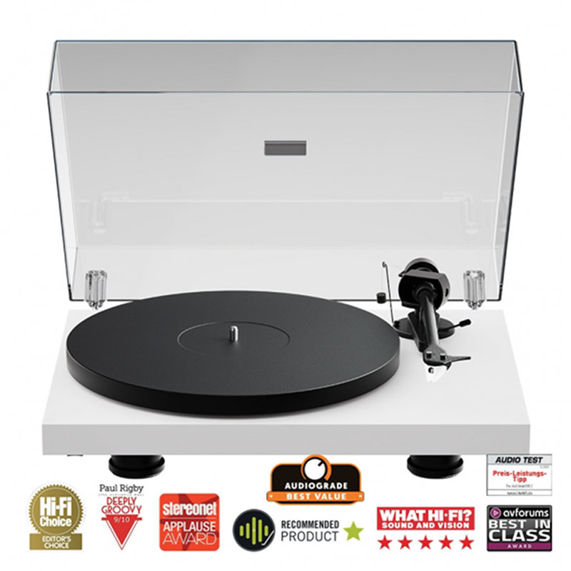 Pro-Ject Debut EVO 2  audiofil lemezjátszó, selyemfényű fehér