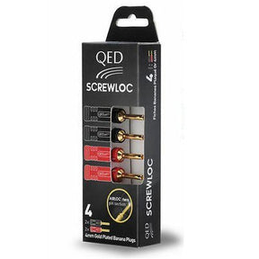 QED QE1880 Screwloc banándugó, aranyozott, 4 db/szett (QE1880)